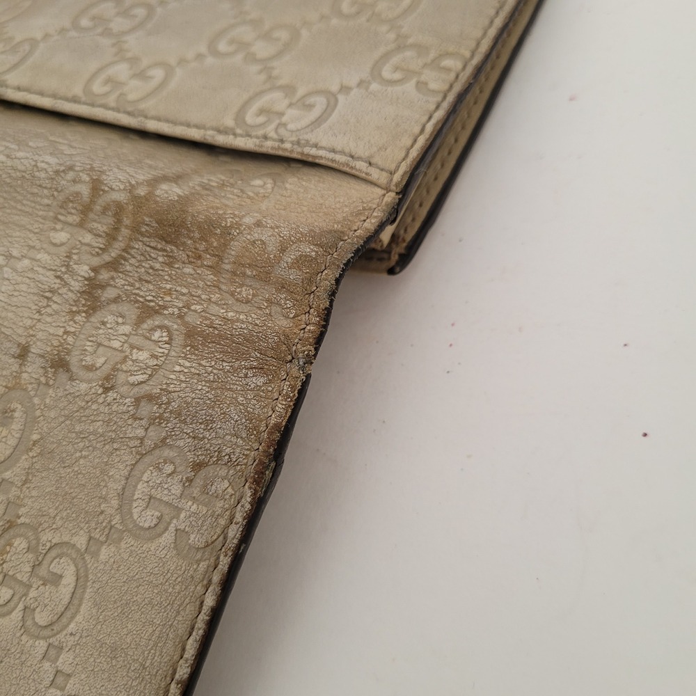 Gucci Guccissima Long Continental Wallet Bone White Leather 115229-2149‎ - Picture 11 of 14